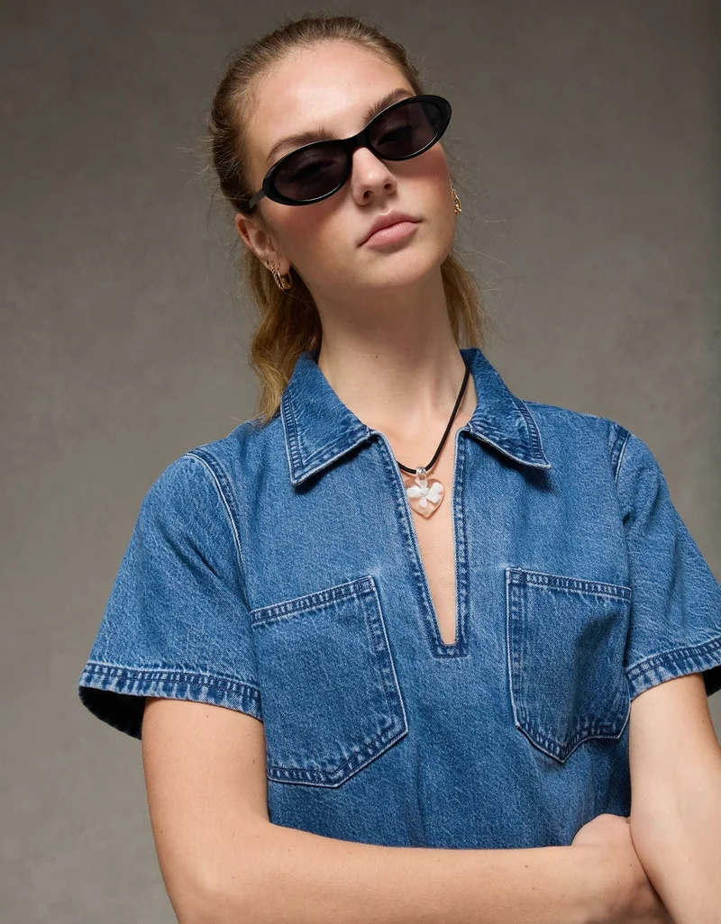 American Eagle AE Denim Mini Dress